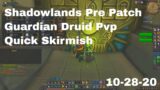 World of Warcraft Shadowlands Pre Patch Guardian Druid Pvp Skirmish, 10-28-20
