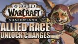 Allied Race Unlock Requirement Changes Coming in the Shadowlands Pre-Patch