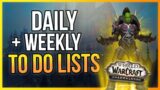 Daily + Weekly GOALS – What To Get Done! WoW Shadowlands! | LazyBeast