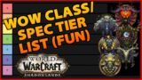 My Personal World of Warcraft Shadowlands Class/Spec Tier List (Fun)