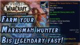 Wow Shadowlands Marksman hunter Bis Legendary speed farm trick!