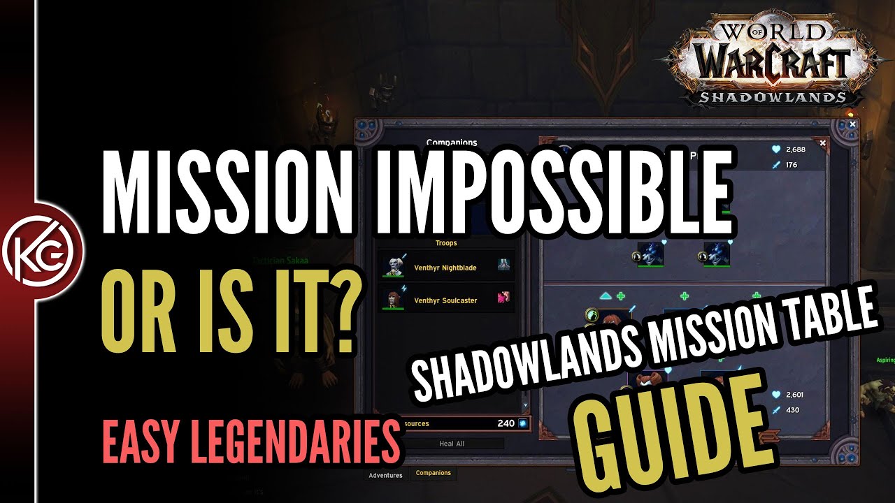 How To Complete Shadowlands Mission Table - Shadowlands Command Table ...