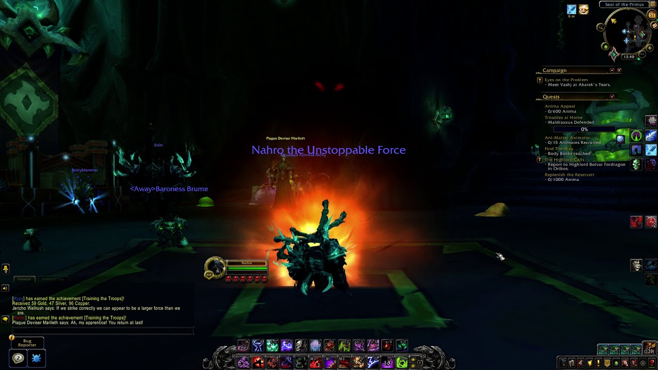 Shadowlands Beta - Command Table - Necrolords - Worgen Death Knight ...