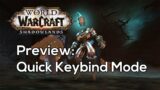 Shadowlands Beta Preview: Quick Keybind Mode