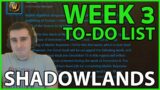 Shadowlands WEEK 3 To-Do List: The Great Vault, Mythic Plus, Raid, and PvP Open!!