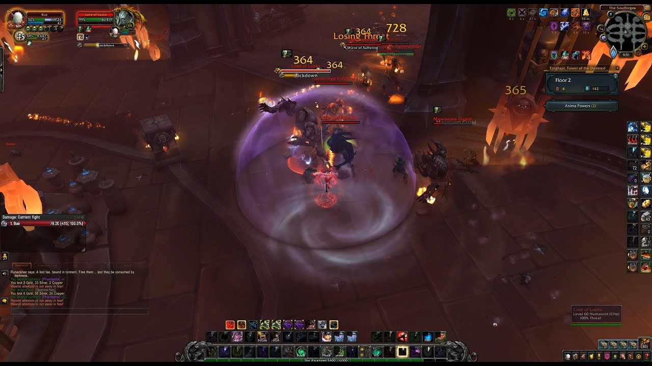 The level 3, UH DK, WoW Shadowlands World of