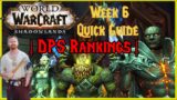 Week 6 Guide | DPS RANKINGS Castle Nathria | To-Do List | WoW Shadowlands | Grats LIMIT World First!