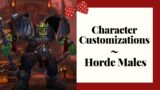 WoW Shadowlands (Beta) Customizations – All Male Horde & Allied Races