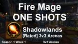 WoW Shadowlands: Fire Mage One Shot Montage (Rated Arenas)