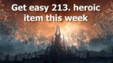 Get easy 213 heroic item this week-WoW Shadowlands