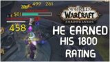 HE EARNED HIS 1800 Rating | Shadow Priest Arena PvP WoW Shadowlands