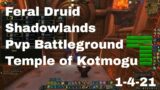 World of Warcraft Shadowlands Feral Druid Pvp Battleground, Temple of Kotmogu, 1-4-21