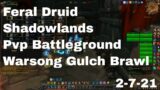 World of Warcraft Shadowlands Feral Druid Pvp Battleground, Warson Gulch Brawl, 2-7-21