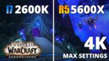 Ryzen 5 5600X vs i7 2600K OC | World of Warcraft Shadowlands | 4K | Max settings | Raid benchmark