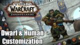 WoW ShadowLands Human & Dwarf Customizations