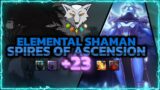 Barokoshama | Shadowlands Mythic + 23 SPIRES OF ASCENSION | Elemental Shaman PoV