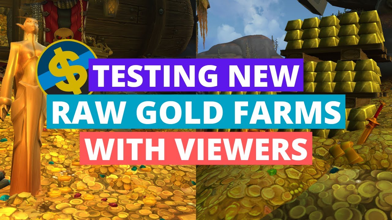 Testing New Raw Gold Farms With Viewers Wow Shadowlands Pre Patch Gold Farming World Of