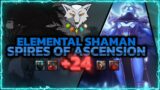 Barokoshama | Shadowlands Mythic + 24 SPIRES OF ASCENSION | Elemental Shaman PoV