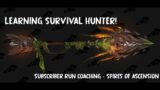 FIRST TIME COACHING Survival Hunter M+ | Spires of Ascension | WoW Shadowlands