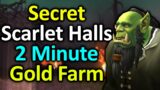 Secret 2 Minute Solo Gold Farm in Scarlet Halls | Shadowlands Goldmaking Guide