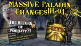 WoW 9.1 Shadowlands – MORE Ret Paladin PvP Talent Reworks! Mobility is BACK?!