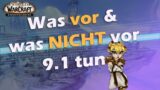 WoW Shadowlands | Was vor 9.1 und was NICHT vor 9.1 tun | Full Guide