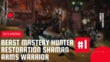 World of Warcraft: Shadowlands | 3v3 Arena | BM Hunter & Resto Shaman & Arms Warrior #1