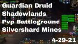 World of Warcraft Shadowlands Guardian Druid Pvp Battleground, Silvershard Mines, 4-29-21