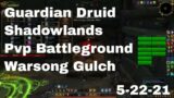 World of Warcraft Shadowlands Guardian Druid Pvp Battleground, Warsong Gulch, 5-22-21