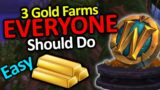 3 Easy Gold Farms EVERYONE Should Do! High Gold Per Hour! | Shadowlands Goldmaking Guide
