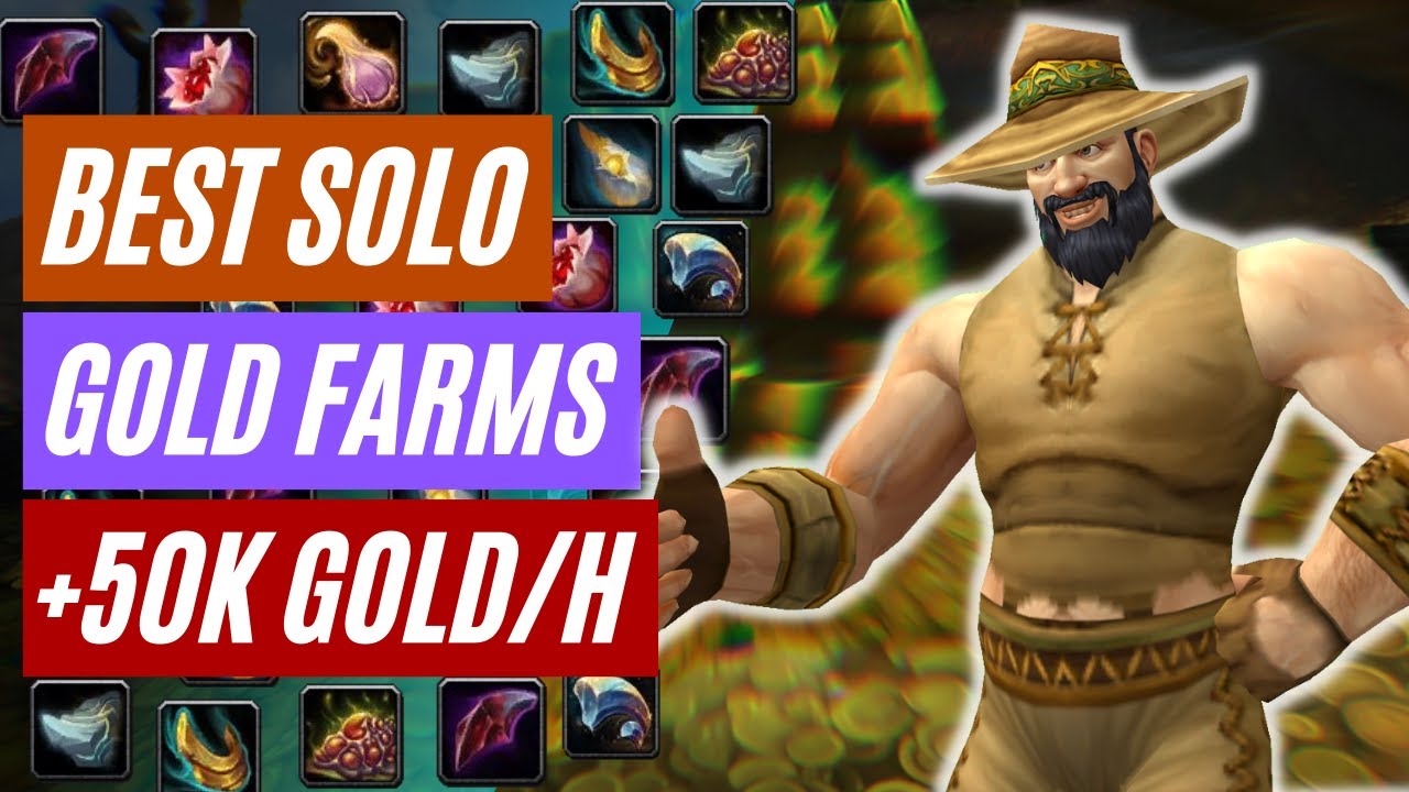 4 best solo gold farms right now! +50k gold/h! Shadowlands 9.1 gold