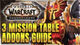 WoW: 3 Shadowlands Mission Table Addons – Addon Guide