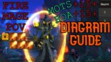 World of Warcraft Shadowlands FIRE MAGE Mythic+ DPS Combustion GUIDE in TWO DIAGRAMs HOA MOTS +15 +1