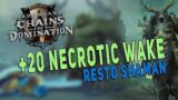 Shadowlands 9.1 +20 Necrotic Wake | Resto Shaman (Necrolord) M+ Dungeon Gameplay | WoW