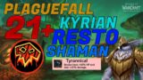 | Shadowlands(9.1) Mythic + 21 Plaguefall | Restoration Shaman PoV(Kyrian)(Kyrian leggo)