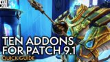TEN New And Updated Addons To Check Out! Shadowlands 9.1
