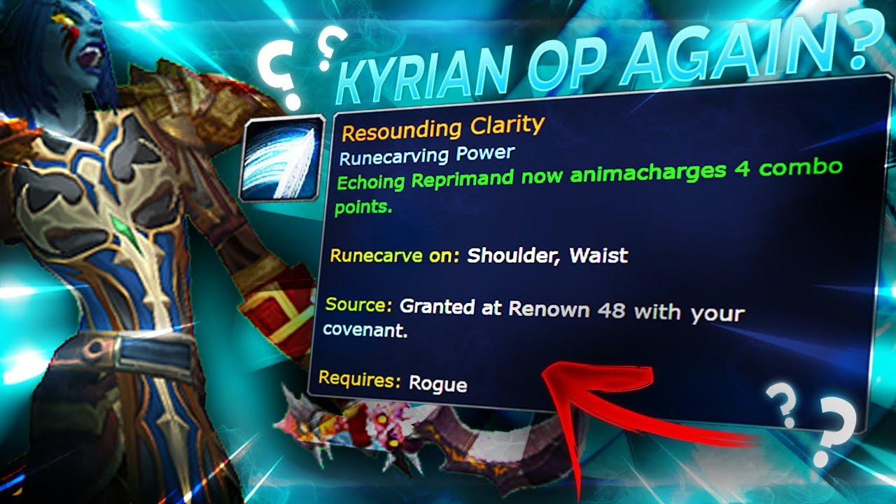 This *NEW* legendary makes Kyrian Rogue OP again? Rogue WoW