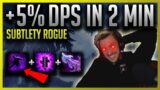 EASIEST DPS GAIN IN 2 MINUTES!!! Shadowlands Subtlely Rogue Gear Swap