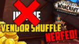 Vendor Shuffles & Shadowlands Goldfarms NERFED by Blizzard!