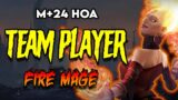 9.1 M+ 24 Halls Of Atonement FIRE Mage DPS POV HOA Shadowlands Mythic Plus