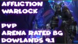 Affliction Warlock PvP Arena Rated BG Battleground – Shadowlands 9.1 – Just a Low CR