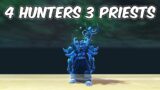 4 HUNTERS 3 PRIESTS – Balance Druid PvP – 9.1.5 WoW Shadowlands