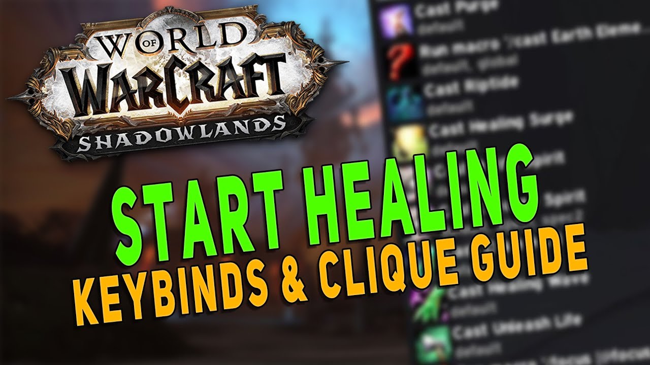 My Healer Keybinds & Macros Mouseover Healing & Clique Addon Guide Shadowlands 9.1.5 WoW