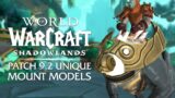 The 13 NEW Unique MOUNT Models of Patch 9.2 – In-Game Preview | Shadowlands