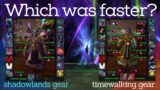 Timewalking gear vs Shadowlands gear (Speedrunning) in Frost Mage Mage Tower 9.1.5 Comparison/Guide