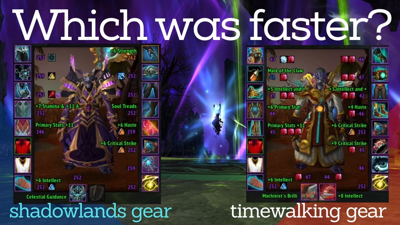 Timewalking gear vs Shadowlands gear (Speedrunning) in Frost Mage Mage
