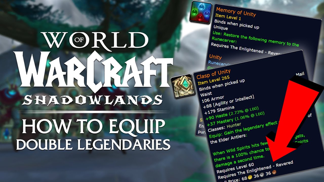 How to Equip/Craft DOUBLE Legendaries in Patch 9.2 | Shadowlands ...