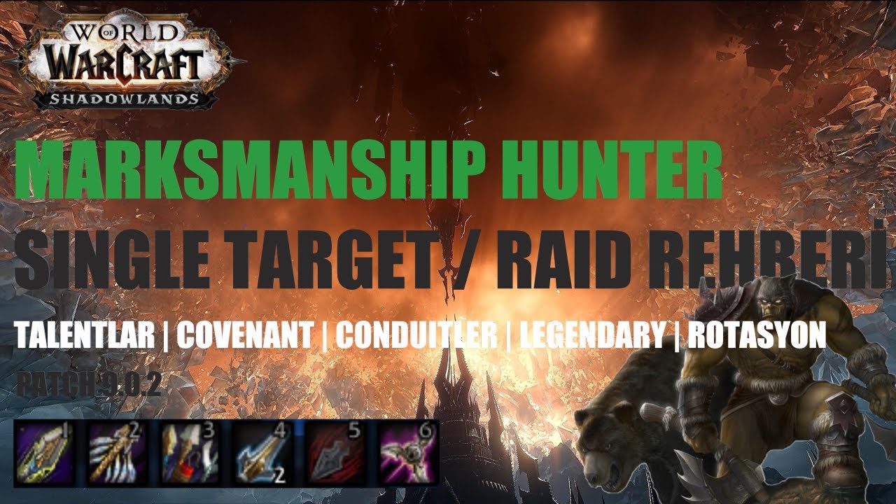 WoW Shadowlands Marksmanship Hunter Single Target ve Raid Rehberi