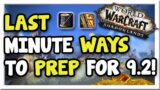 5 Last-Minute Ways to Prep for Patch 9.2! | Shadowlands | WoW Gold Making Guide