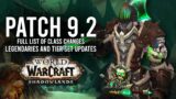 List Of Class Changes, Legendary, And Tier Set Updates Planned In 9.2 PTR! – WoW: Shadowlands 9.1.5